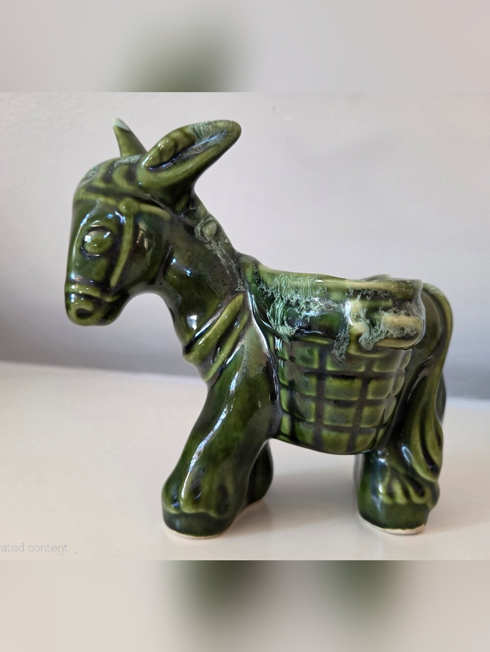 Vintage McMaster Pottery Donkey Planter | 1940s Canadian Ceramic